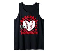Baseball Fan Valentines Day Heart Baseball is My Valentine Tank Top