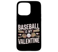Baseball Fan Valentines Day Heart Vintage Baseball Is My Case for iPhone 15 Pro Max