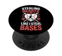Baseball Fans Stealing Hearts Like I Steal Bases PopSockets Adhesive PopGrip