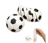 Baseball Fidget Ball, 3D-Printed Multi Texture Handheld Fidget Sphere,Multi Style Twistable Portable Omnidirectional Sensory Decompress Tool,Everyday Tool for Focus and ADHD (j)