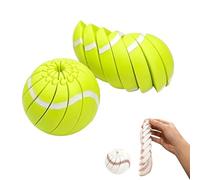 Baseball Fidget Ball, 3D-Printed Multi Texture Handheld Fidget Sphere,Multi Style Twistable Portable Omnidirectional Sensory Decompress Tool,Everyday Tool for Focus and ADHD (F)
