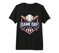 Baseball Game Day Fan Lover Player Coach Spectator Quote Fun Premium T-Shirt