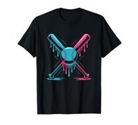 Baseball Gender Reveal Bats Pink Blue Baby Expecting Player T-Shirt