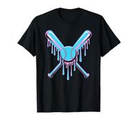 Baseball Gender Reveal Bats Pink Blue Baby Expecting Player T-Shirt