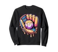 Baseball Glove Ice Cream Drip Toddler Boy Sweatshirt