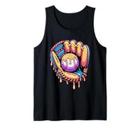 Baseball Glove Ice Cream Drip Toddler Boy Tank Top