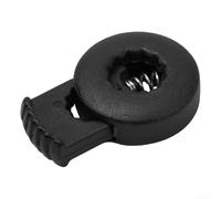 Baseball Glove Lace Locks 48 Pack, Plastic Single Hole Spring Buckle, For Baseball Mitt Lacing, Strong No Tie Fastener, For Softball Gloves Black 27mm