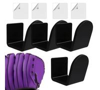 Baseball Glove Stand, 4-Piece Home Decoration for Storage, with Adhesive Adhesive, Baseball Glove Holder, Display Stand, for Indoor Use, Home, Bedroom, Apartment, Hotel, Players, Teams
