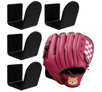 Baseball Glove Stand Wall Organizer Designed for Acrylic Durability and Consistent Glove Shape Retention Across Seasons (4 pack)