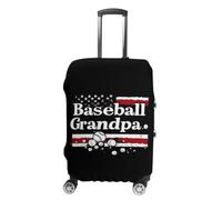 Baseball Grandpa U.S. Flag Custom Luggage Case Cover M | Funny Travel Accessories Washable Suitcase Protector Fit 19-32 Inch