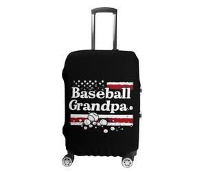 Baseball Grandpa U.S. Flag Funny Luggage Cover Stylish Travel Suitcase Case Elastic Baggage Protective Covers
