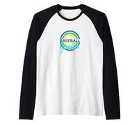 Baseball Grandpa with Modern Baseball Circles Raglan Baseball Tee
