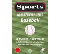 Baseball Hard Difficulty Word Search Puzzle Book: Challenging Word Searches for Adults and Teens (Sport Related Puzzles)