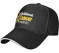 Baseball Hat Childhood Cancer Awareness Sun Visor Hat Adjustable Youth Outdoor Hats, for Camping, Cycling, Fishing, 55-59cm