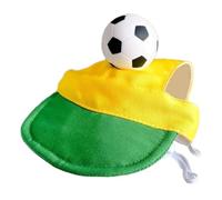 Baseball Hat for Dogs Soccer Design Cat Visor with Ear Holes