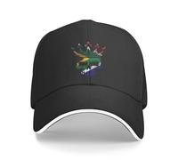 Baseball Hat South Africa Flag Skull Sport Hat Lightweight Baseball Cap Sun Protection Peak Cap for Hiking Running Walking
