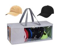 Baseball Hat Storage Box, 52x22x21cm Baseball Hat Case At Home: Dustproof Large Capacity Organization Solutions For Wardrobe, Wardrobe, Bedroom,
