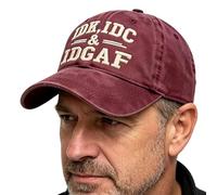 Baseball Hat Women Soft Embroidered IDK IDC Headwear