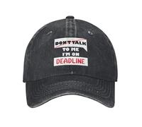 Baseball Hats Don't Talk to Me I'm On Deadline Hiking Hat Fashion Breathable Trucker Hats, for Camping, Travel, Cycling, 55-59cm