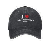 Baseball Hats I Love Late 19Th Century Sulu Denim Hat Adult Fashion Trucker Hats, for Tennis, Fishing, Cycling, 55-59cm