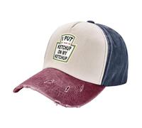 Baseball Hats Unisex I Put Ketchup On My Ketchup Hiking Hat Classic Running Hat Youth Dad Hat, for Hunting, Outdoor, Golf, 55-59cm