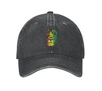 Baseball Hats Unisex Jamaica Lion Denim Hat Breathable Running Hat Teen Girls Hip Hop Cap, for Hunting, Tennis, Travel, 55-59cm