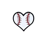 Baseball Heart Enamel Pin, Baseball Mom Badge Brooch, Gift For Base Ball Player Coach Sports Fan, Ballgame Lover Pin Brooches, Sport Balls Team Lapel Badges, Base Ball Game Day Appreciation