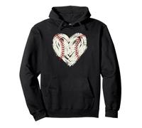 Baseball Heart Stitch Love Softball Mom Pullover Hoodie