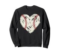 Baseball Heart Stitch Love Softball Mom Sweatshirt