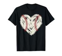 Baseball Heart Stitch Love Softball Mom T-Shirt