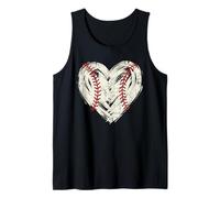 Baseball Heart Stitch Love Softball Mom Tank Top