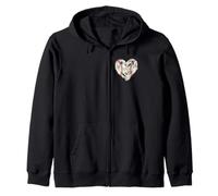 Baseball Heart Stitch Love Softball Mom Zip Hoodie