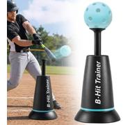 Baseball Hitting Tool - Tee Popper Baseball, Po-p Up Batting Tee for Solo Practice, Solo Practice Batting Trainer, No Pitcher Needed, Includes 1 Popper Ball for Swing Training