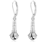 Baseball Hockey Tennis Lacrosse Stick Guitar Microphone Violin Earrings 925 Sterling Silver Sports Music Earrings Dangle Hypoallergenic Cool Jewelry Gifts for Women Girls, Sterling Silver, No Gemstone