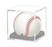 Baseball Holder Display, with Velvet Base and Acrylic Dust Protection, Baseball Presentation Cube - For Club Indoor Sports Home Game Signed Team Studios Commercial Window Leisure Competition