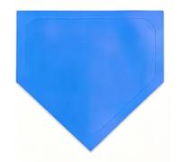 Baseball Home Plate Rubber Portable Mat for Yard Practice Training 41.5x20cm Lightweight Flexible 1 Piece (Blue)