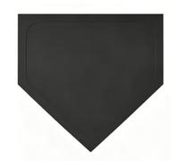 Baseball Home Plate Set with Durable Rubber Pitching Rubber for Training and Practice, 16.34x7.87in (Black)