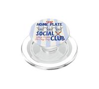 Baseball Home Plate Social Club Funny Cute Bow Pitches PopSockets PopGrip for MagSafe