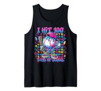 Baseball Ice Cream Drip 100 Days of School Baseball Boys Kid Tank Top