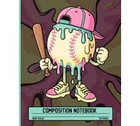 Baseball Ice Cream Drip Composition Notebook: Perfect for Sports Lovers and Ice Cream Enthusiasts, Ideal Gift for Kids, Teens, and Adults, 7.5x9.25 Inches, 110 Pages