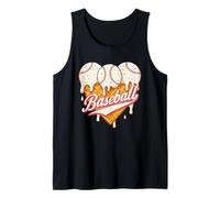Baseball Ice Cream Dripping Baseball Player Drip Glove Sport Tank Top