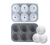 Baseball Ice Mold - Flexible Baseball Easy Release 6 Grid | Flexible Ice Ball Maker Mold,for Coffee Whiskey Beer Father's Day Party Family Gathering Picnics