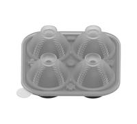Baseball Ice Tray - Silicone, Fun Shape Mould | Large Sphere Ice Maker, Easy Release Cube, Cocktail Chilling Tool for Bourbon, Brandy, Whisky, Party Bar Home Use