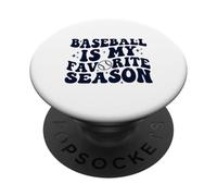 Baseball Is My Favourite Season Retro Gamess Fan PopSockets Adhesive PopGrip