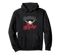 Baseball Is My Love Language Sports Fan Ballgame Design Pullover Hoodie
