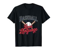 Baseball is My Love Language Sports Fan Ballgame Design T-Shirt