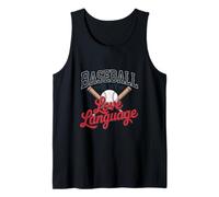 Baseball is My Love Language Sports Fan Ballgame Design Tank Top