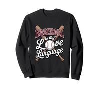 Baseball Is My Love Language Sports graphic design Coach Sweatshirt