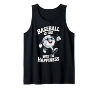 Baseball Is the Way to Happiness Swing, Smile, Repeat Tank Top