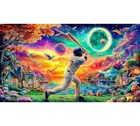 Baseball Jigsaw Puzzle 1000 Pieces Recycled Paper Educational Games Great Gift Idea for Adults and Kids Age 12 Years Up Beautiful Decoration Puzzle 38x52/1000pcs